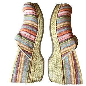 Dansko Vegan Jute Professional Clogs Multicolor Stripes Womens 7.5-8 EU 38